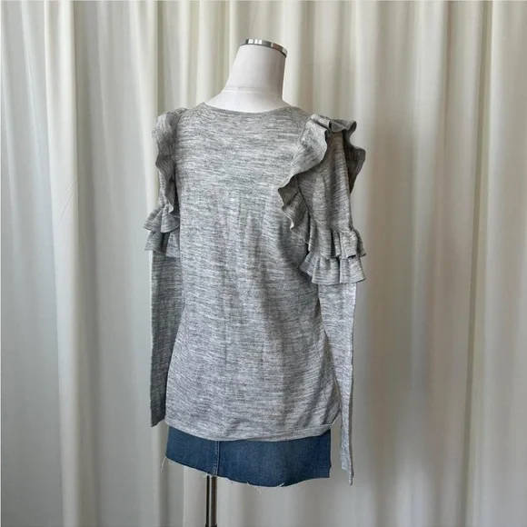 Lilly Pulitzer Fresca Sweater ruffled sleeves V-neck size Large. - Picture 6 of 8